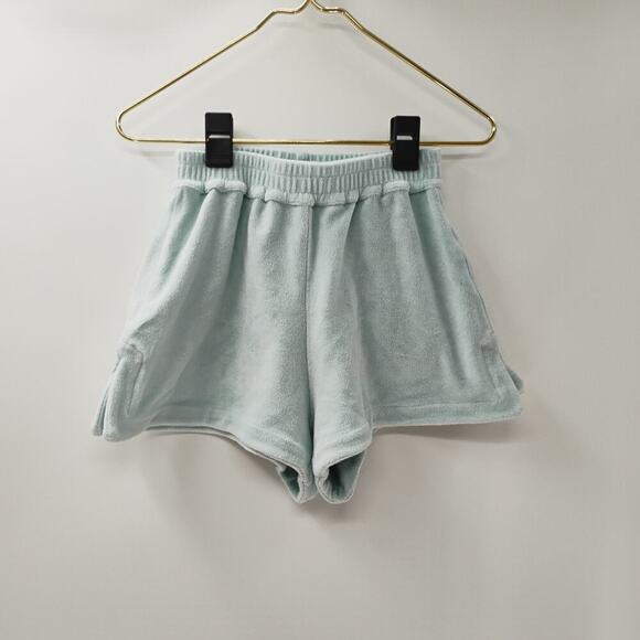 Frankies Bikinis Coco Terry cloth towel Shorts in Blue Women’s Size Medium - Picture 5 of 15